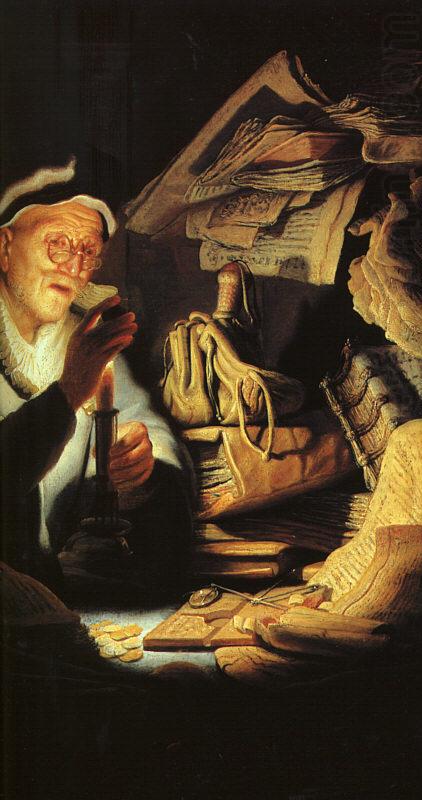 REMBRANDT Harmenszoon van Rijn The Moneychanger (detail) dry china oil painting image